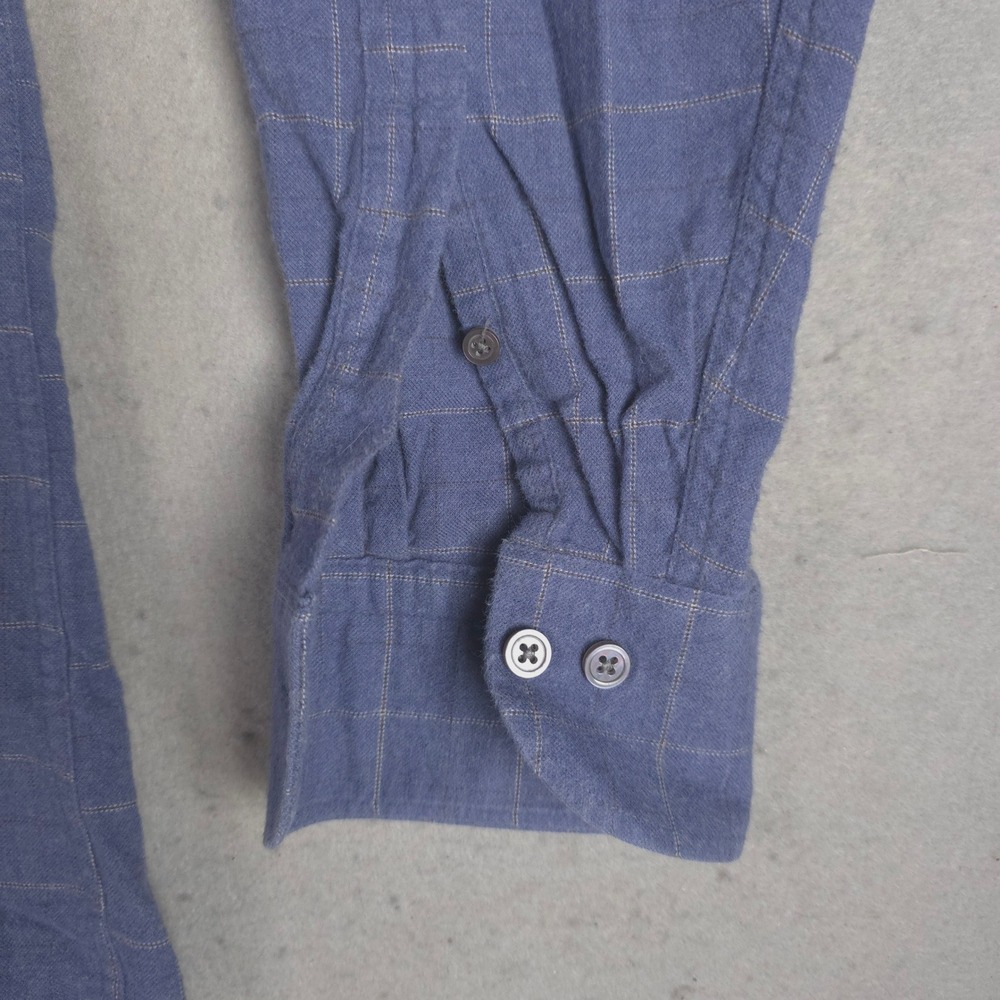 Ledbury Classic Fit Blue‎ Plaid Dress Shirt Mens 15.5 M - Picture 6 of 8